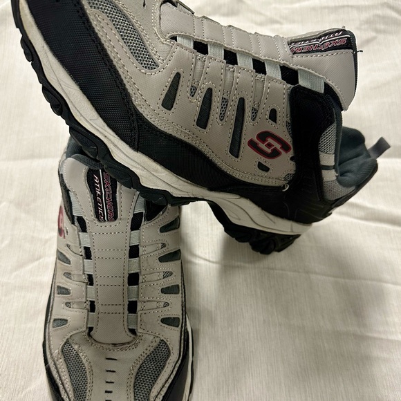 Skechers 4EWide Size 10 Sport After Burn M.Fit Slip On Preowned-Gray/Black - Picture 5 of 11